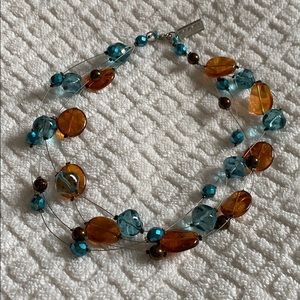 Gorgeous glass bead multi strand necklace
